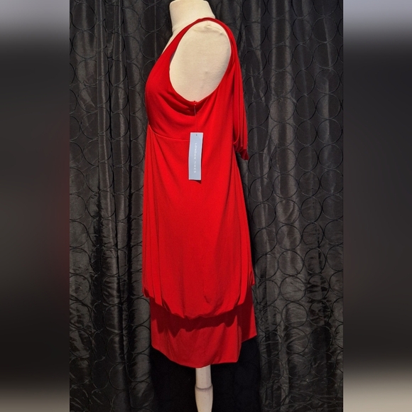 London Times Red Pleated Halter Sundress - Picture 3 of 5
